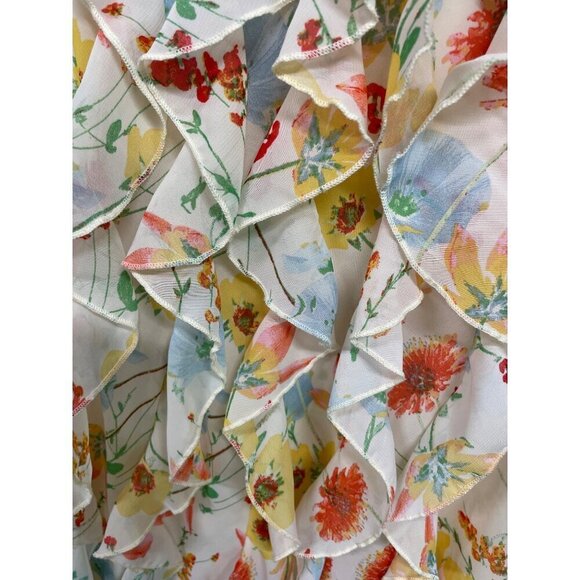 ROBBIE BEE Women's Ruffle Front Chiffon Sleeveless Dress Size 16 - Picture 6 of 7